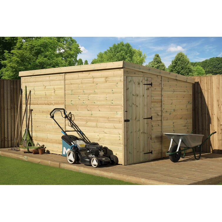 Bannack 8 Ft. W x 14 Ft. D Shiplap Pent Wooden Shed