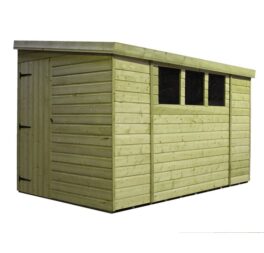 Bear Hollow 5 Ft. W x 12 Ft. D Shiplap Pent Wooden Shed