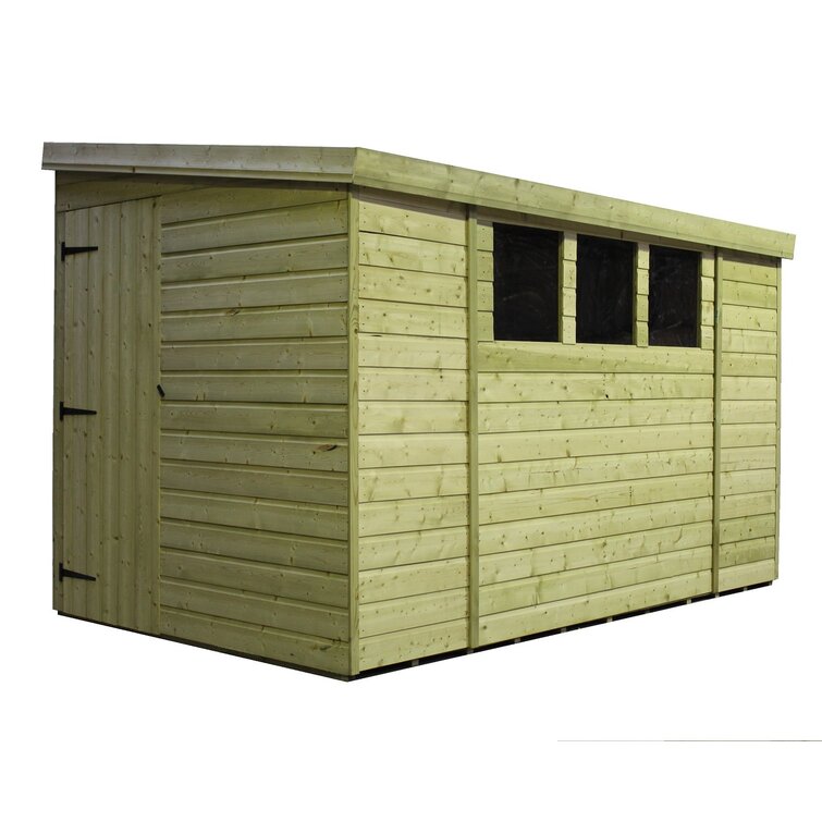 Bear Hollow 5 Ft. W x 12 Ft. D Shiplap Pent Wooden Shed