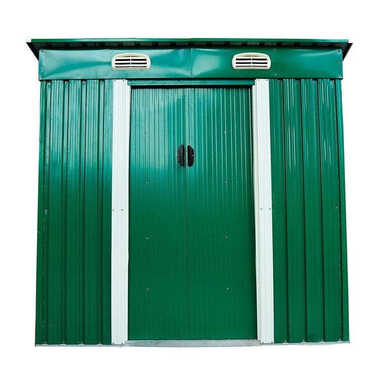 Bertita 6 Ft. W x 4 Ft. D Pent Metal Tool Shed