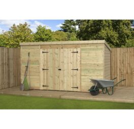 Bodie 14 Ft. W x 3 Ft. D Shiplap Pent Wooden Shed