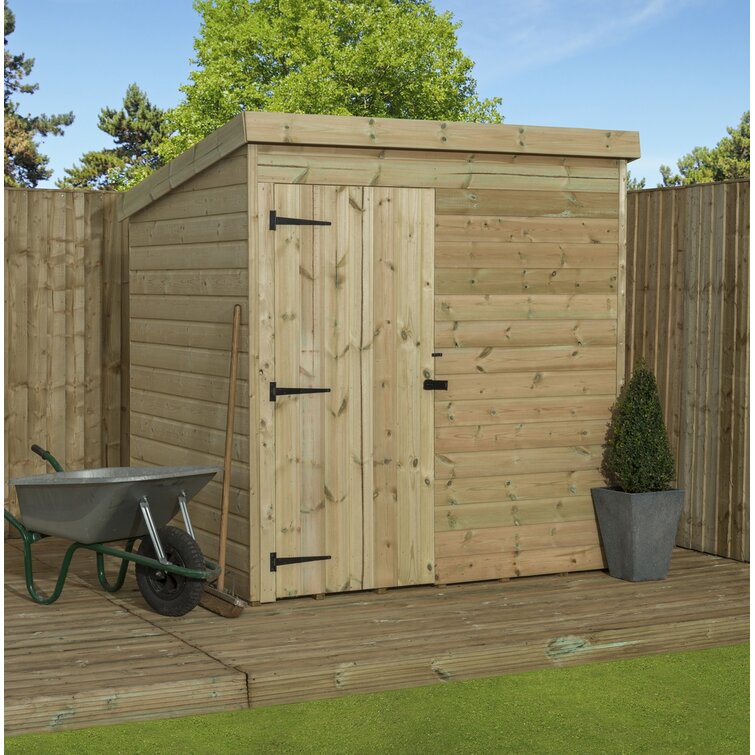 Branche 7 Ft. W x 3 Ft. D Shiplap Pent Wooden Shed