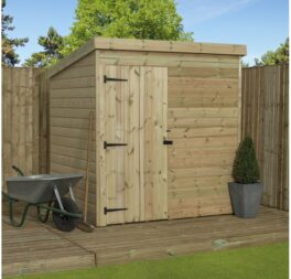 Branchwood 7 Ft. W x 4 Ft. D Shiplap Pent Wooden Shed