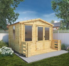 Lathgertha 11 x 12 Ft. Tongue & Groove Log Cabin