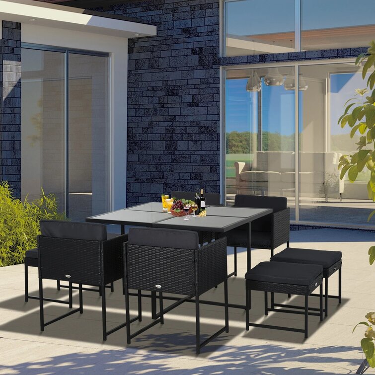 Nantan Square 8 - Person 109Cm Long Dining Set with Cushions