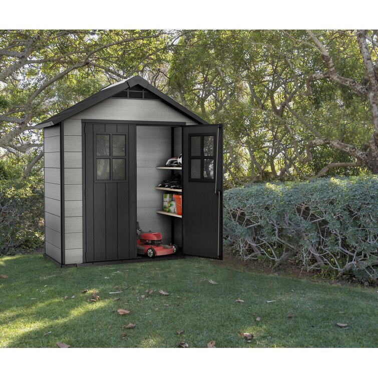 Oakland 7 ft. W x 4 ft. D Plastic Garden Shed