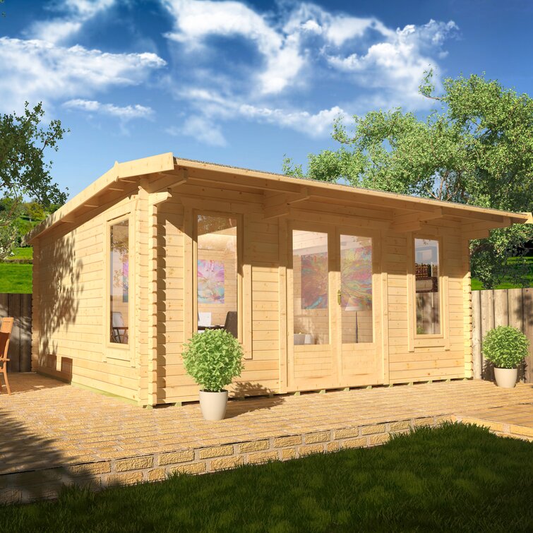 Procas 16 x 12 Ft. Tongue and Groove Log Cabin