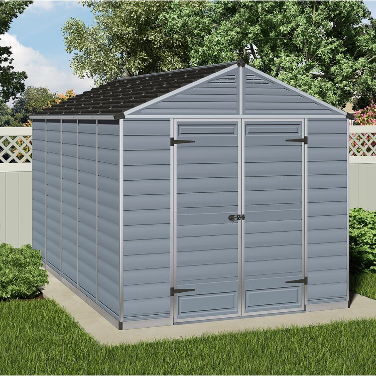 Skylight 8 ft. W x 12 ft. D Plastic Garden Shed