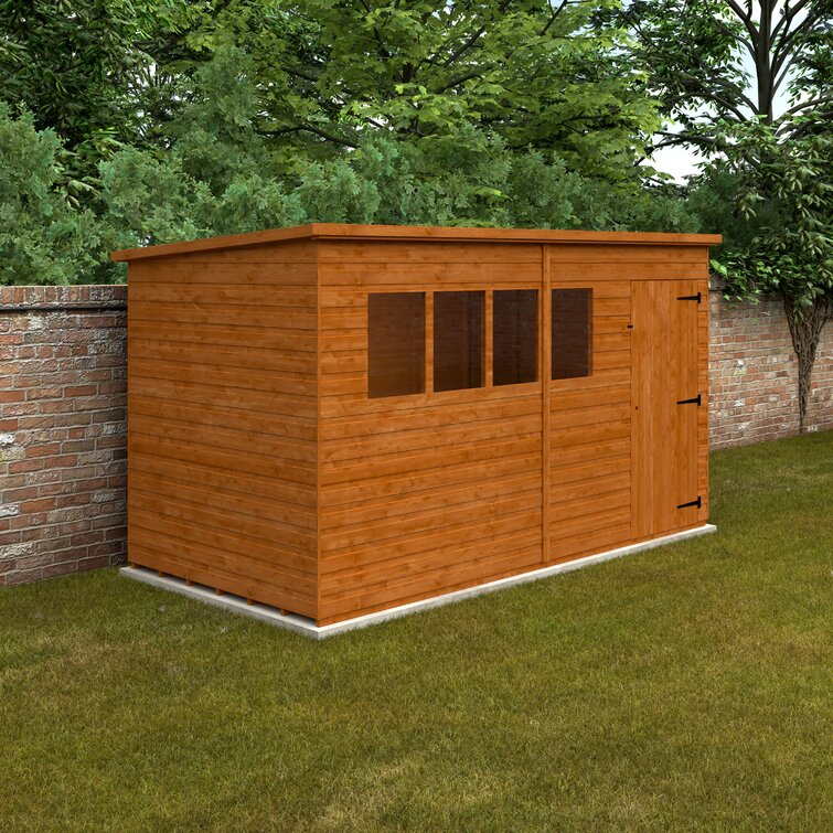 Tiger 12 Ft. W x 6 Ft. D Tongue and Groove Pent Wooden Shed