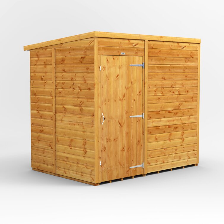 Windowless 5 ft. W X 7 ft. D Solid Wood Garden Shed