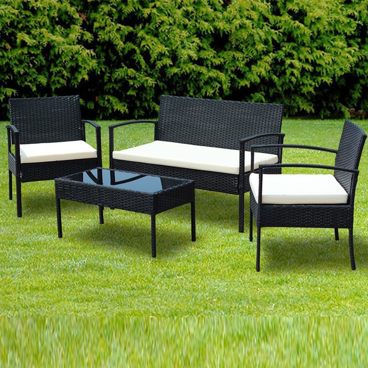 Zahraa 3 Seater Rattan Sofa Set Summer Houses,Cheap Corner