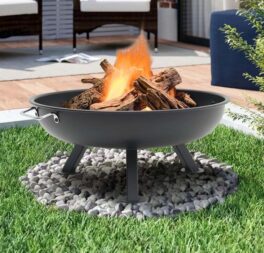 Broomsedge 24Cm H x 58Cm W Steel Wood Burning Outdoor Fire Pit