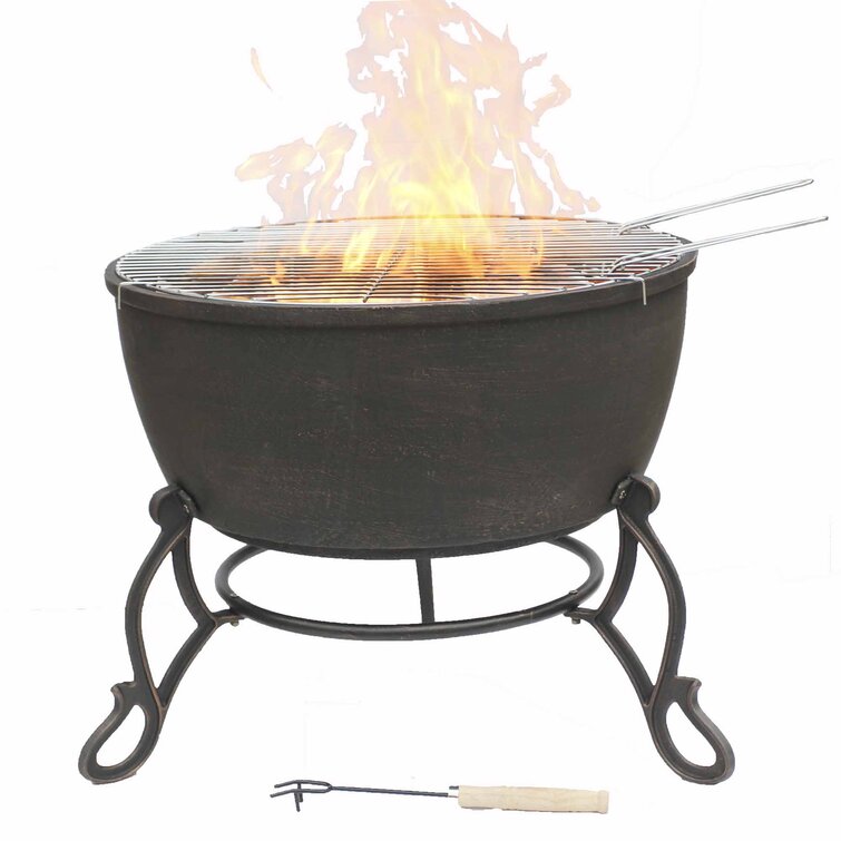 Cast Iron Wood/Charcoal Fire Pit