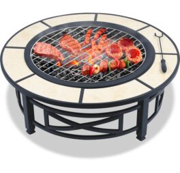 Cheswold Steel Charcoal/Wood Burning Fire Pit