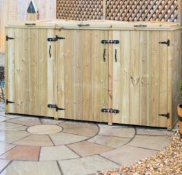 Hays Wooden Triple Bin Store 2x 240L 1x 180L