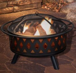 Izzo Crossweave Steel Wood Burning Fire Pit