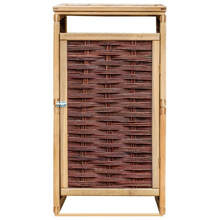 Kalmanovitz Wooden and Wicker Single Bin Store