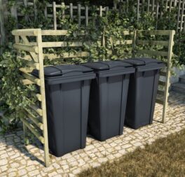 Penrock Wooden Triple Bin Store