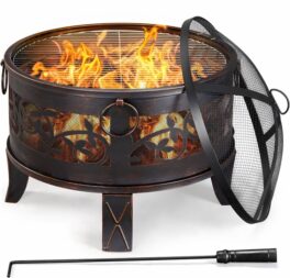 SantaCruz Cast Iron Wood Burning Fire Pit