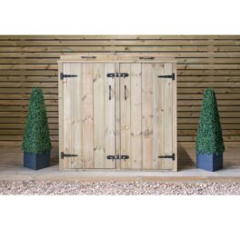 Wooden Double Bin Store