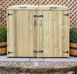 Wooden Double Bin Store