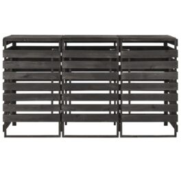 Wooden Triple Bin Store