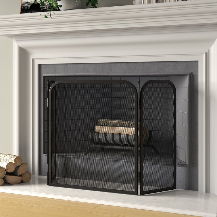 3 Panel Steel Fireplace Screen