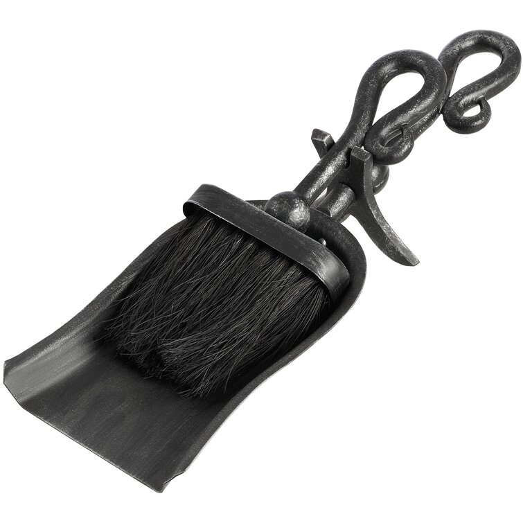 Crook Top 2 Piece Steel Fireplace Tool Set