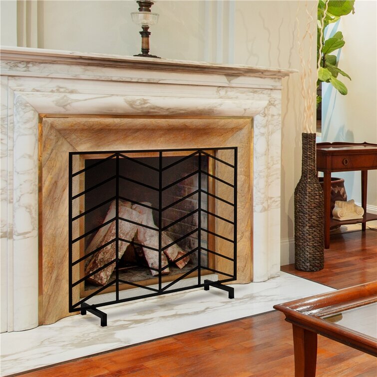 Genever Steel Mesh Fireplace Screen