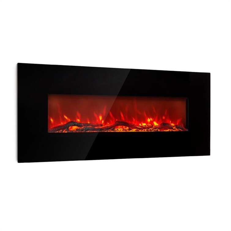 Lausanne Long Recessed Wall Mounted Electric Fire