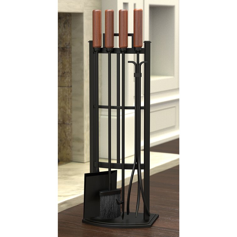 Mission Eggshell 5 Piece Steel Fireplace Tool Set